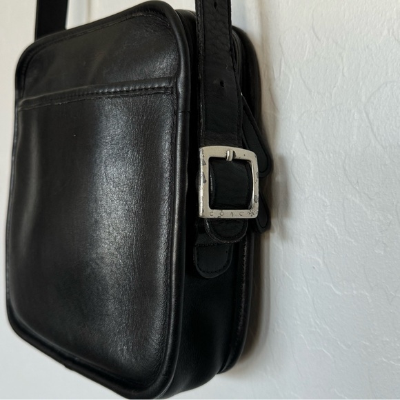 Vintage Coach 9817 Black Leather Camera Crossbody Shoulder Bag - Picture 6 of 16